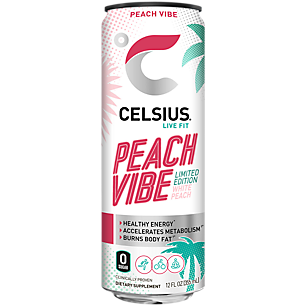Celsius Energy 12 Oz 4-Pack Peach Vibe