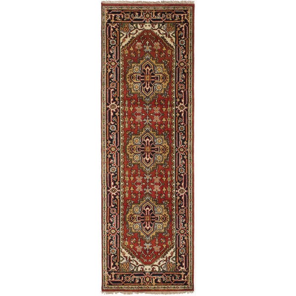 Ecarpetgallery Hand-Knotted Serapi Heritage Red Wool Rug (2'6 X 8'0)