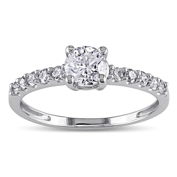 Miadora Signature Collection 14k White Gold 3/4ct TDW Diamond Engagement Ring (None - 7)