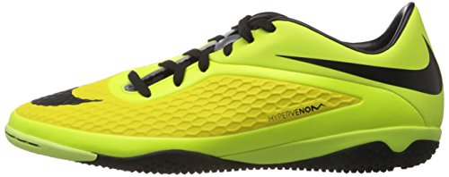Nike Men's Hypervenom Phelon IC Vbrnt Yllw/Blk/Mtllc Slvr/Vlt Soccer Cleat 10 Men US thumbnail