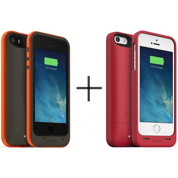 Mophie Orange 2117 and Red 2112 Juice Plus for iPhone 5/ 5s/ SE (Pack of 2)