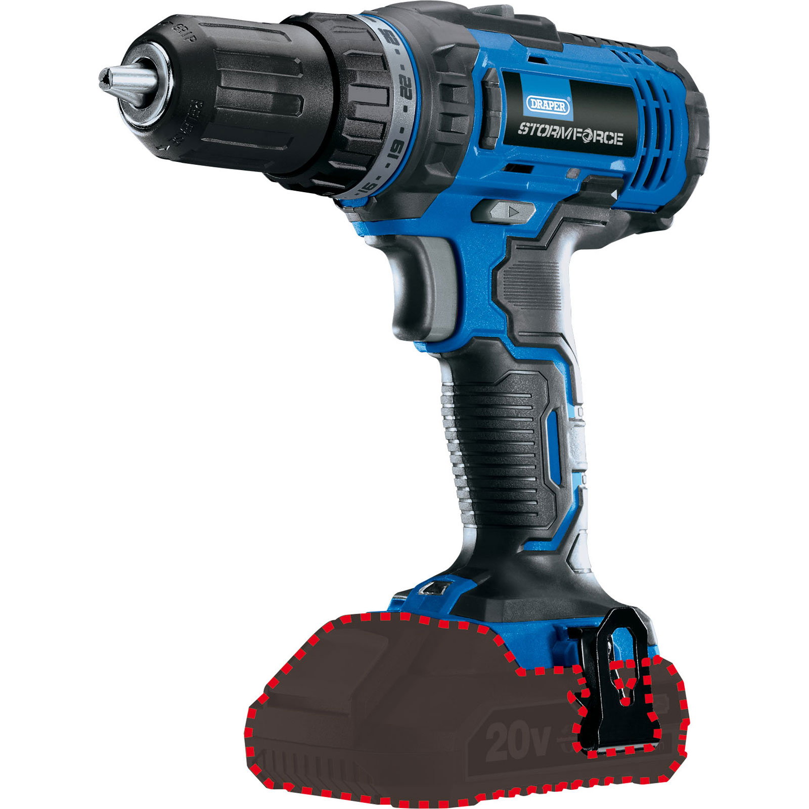 Draper 89524 Storm Force® 20V Drill Driver - Bare