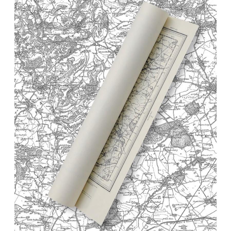 Ordnance Survey Moreton in Marsh 1896-1904 - Historical Reproduction Map - 1 Inch to 1 Mile 1:63 360 Scale