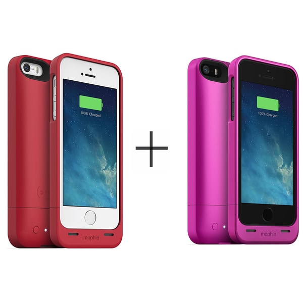 Mophie Juice Pack Helium 2 Pack Bundle for iPhone 5/5s/SE - Pink & Red