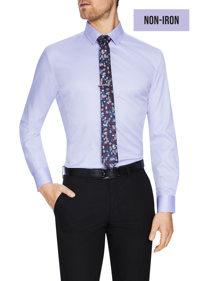 Tarocash Linton Stretch Non Iron Shirt Lilac XXXL