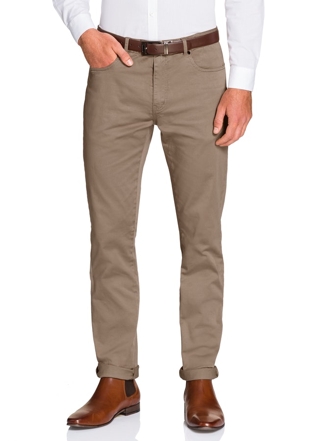 Tarocash Benny Stretch 5 Pocket Pant Sand 42