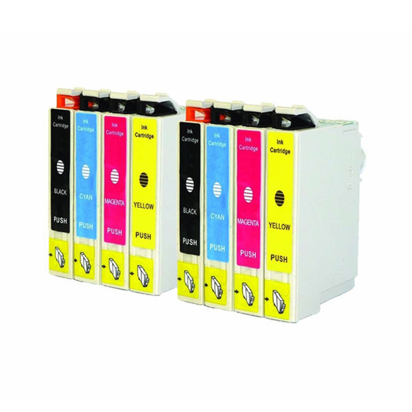 Replacement 200 T200XL T200120 T200220 T200320 T200420 Epson XP-200 XP-300 XP-400 WF-2520 WF-2530 2540 Ink Cartridge (Pack of 8) (Color Set)
