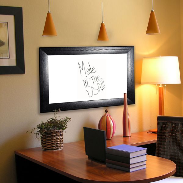 Rayne Mirrors Stitched Leather Wall Mounted Dry Erase Board, Size 17.75 H X 101.75 W X 1.0 D in | Wayfair W38/1296