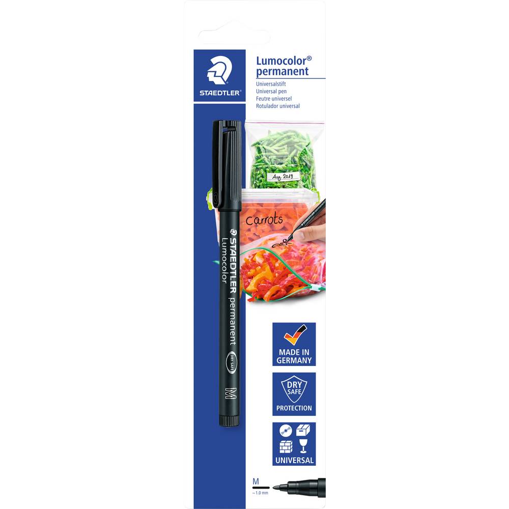 Staedtler Lumocolor 317-9 BK-1 Permanentmarker Schwarz Wasserfest: Ja