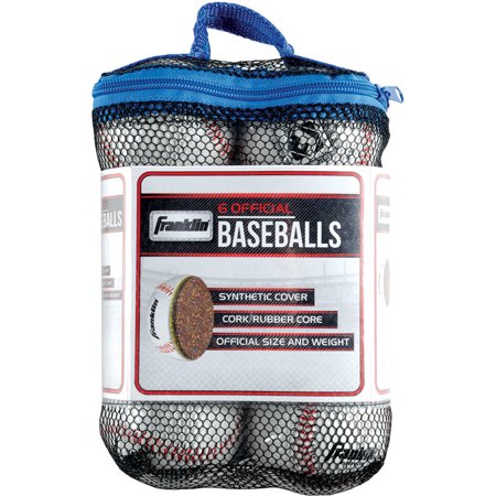 Franklin Sports OL1000 Practice Baseballs  Official Size  9 in  6 Pack