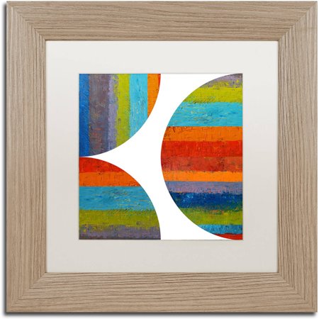 Trademark Fine Art  Quarter Rounds 1.0  Canvas Art by Michelle Calkins  White Matte  Birch Frame