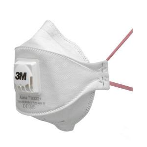 3M Aura Flat Fold Respirator Mask 9332 Pack of 1 NWT3461