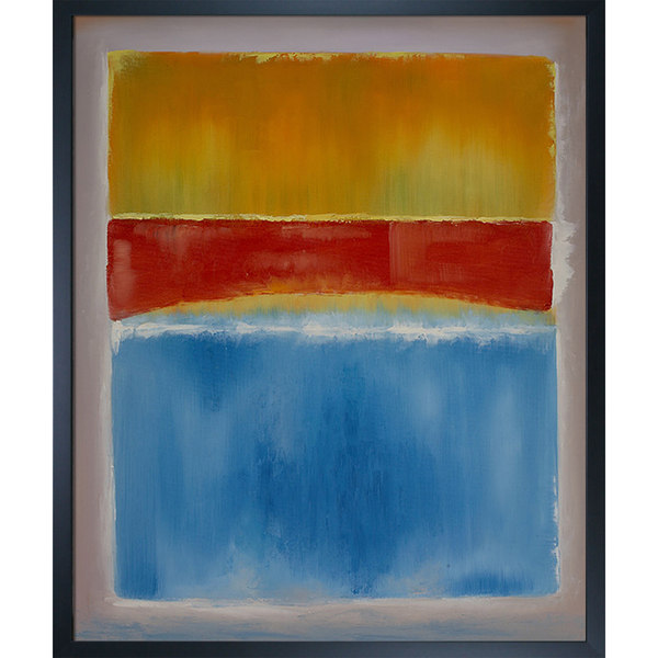 Mark Rothko 'Untitled (Yellow, Red and Blue), 1953' Hand Painted Framed Oil Reproduction on Canvas