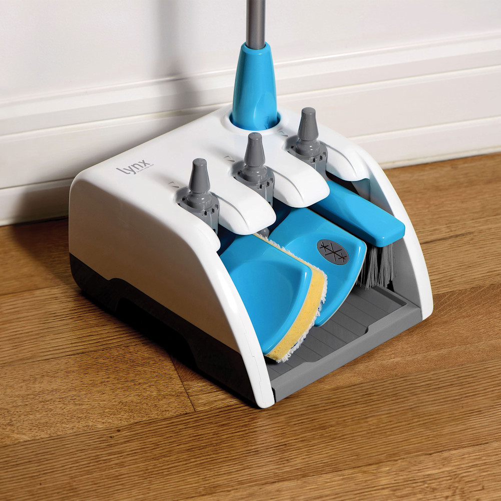 Lynx 4-in-1 Home Cleaning System - Detachable Broom  Mop  Duster  and Wet/Dry Wipes