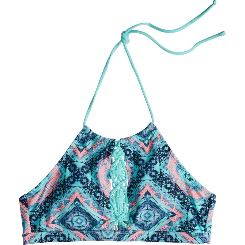 O'Rageous Juniors' High Neck Halter Swim Top Mint, Large - Women's Swimsuit Seps at Academy Sports
