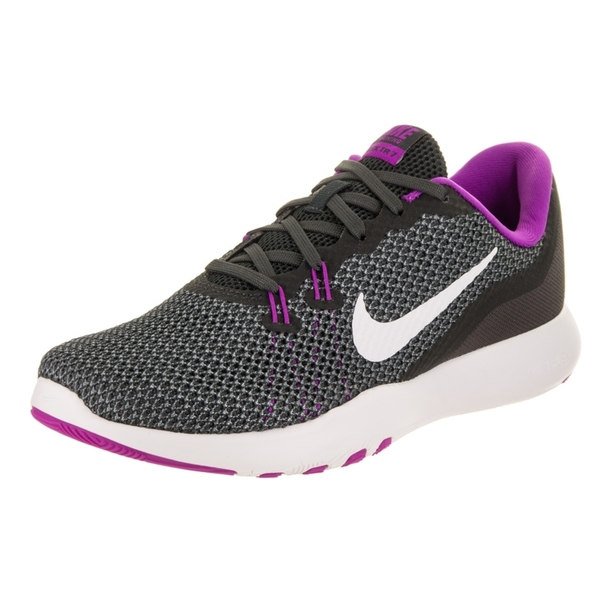 Nike Womens Flex Trainer 7 Anthracite/White/Dark/Grey Training Shoe 10 Women US