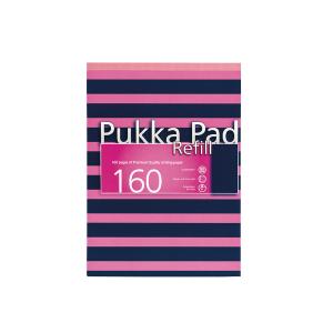 Pukka Navy A4 Refill Pad 160 Pages NavyPink Pack of 6 6678-NVY