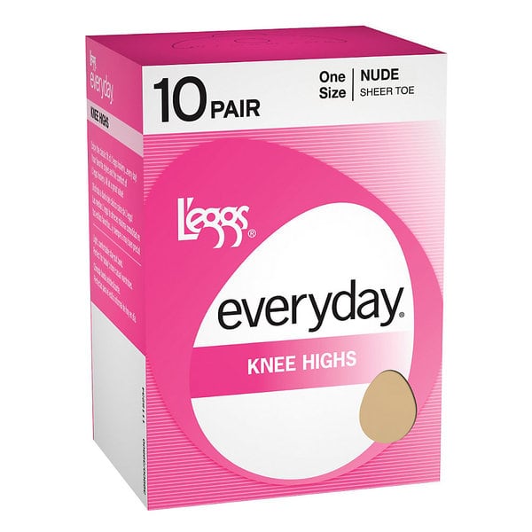 Everyday Women's Nude Knee Highs ST Pantyhose (Pack of 10)