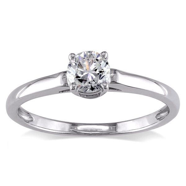 Miadora Signature Collection 14k White Gold 1/2ct TDW Diamond Solitaire Engagement Ring