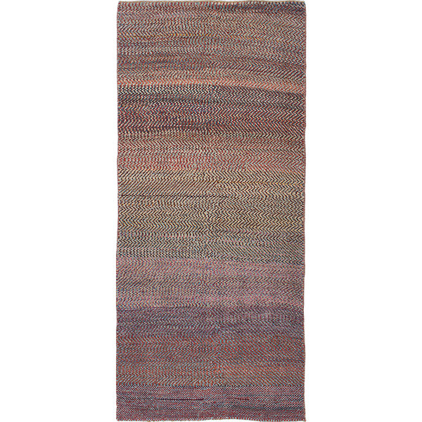 Ecarpetgallery Hand-Knotted Persian Gabbeh Blue, Red Wool Rug (2'11 X 6'6)