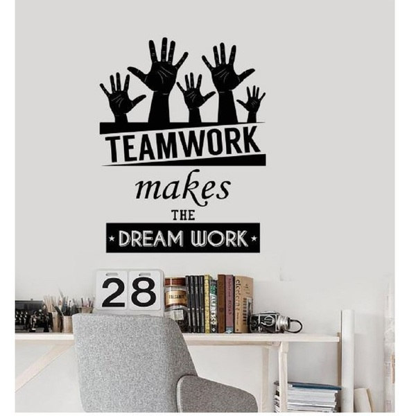 'Teamwork Makes the Dream Work' Wall Vinyl