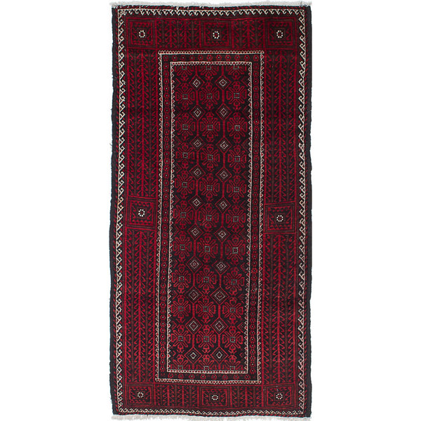 Ecarpetgallery Hand-Knotted Persian Vintage Brown, Red Wool Rug (3'1 X 6'4) (Brown, Red Dark Brown, Dark Burgundy Rug (3' X 6'))