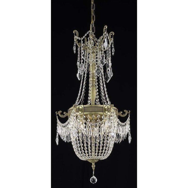 9306 Esperanza Collection Hanging Fixture D18in H28in Lt:8 French Gold Finish (Royal Cut Crystals)