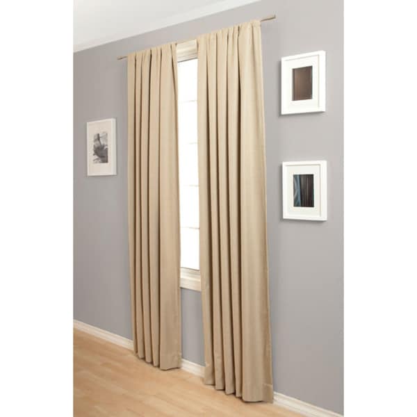 Softline Trilogy Rod Pocket 108-Inch Blockout Curtain Panel (Champagne)