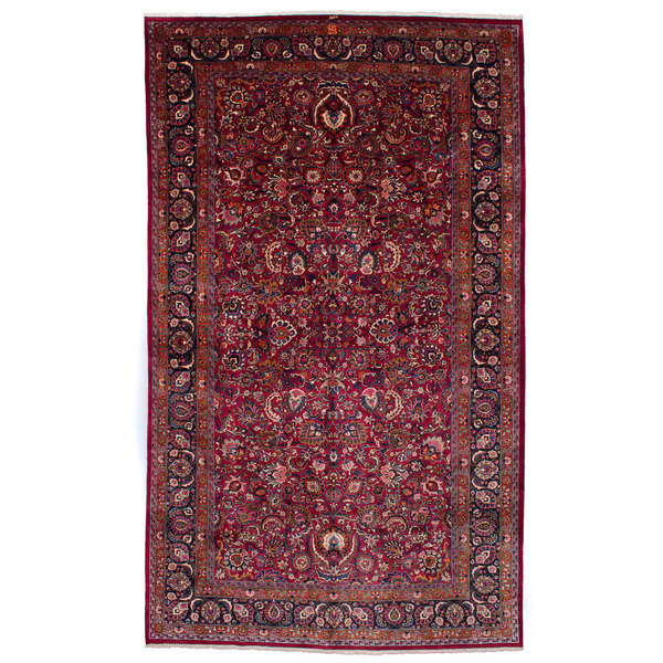 Ecarpetgallery Mashad Red Wool Rug (10' X 16'3)