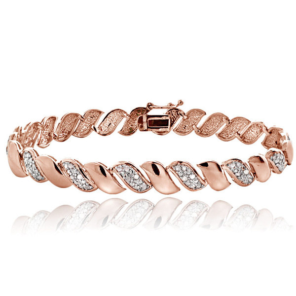 DB Designs Rose Goldtone 1/2ct TDW Diamond San Marco Bracelet