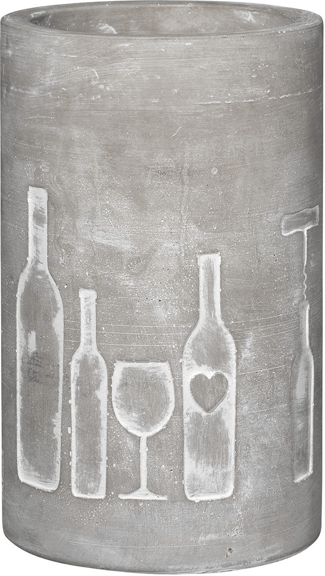 0134-048 Leder Wine Cooler Bottle+Glass