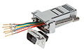 Modular-Adapter DB09Stecker/RJ45, Metallisiertes Gehuse (ETM23066)