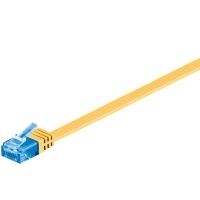 Wentronic Goobay - Patch-Kabel - RJ-45 (M) Bis RJ-45 (M) - 50cm - UTP - CAT 6a - Geformt, Flach - Gelb (96296)