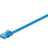 Wentronic Goobay - Patch-Kabel - RJ-45 (M) Bis RJ-45 (M) - 5,0m - UTP - CAT 6a - Geformt, Flach - Blau (96339)