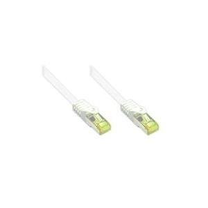 Alcasa 0.15m Cat7 RJ-45 Networking Cable White S/FTP (S-STP)