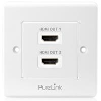 Purelink PureInstall PI105 - Befestigungsplatte - HDMI X 2 - Wei - Abdeckung Mit Einer Aussparung (PI105)