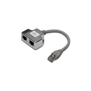 DIGITUS Professional - ISDN-Splitter - RJ-45 (M) Bis RJ-45 (W) - 19 Cm - Abgeschirmt - CAT 5e - Geschirmt, Halogenfrei, Eingerastet, Geformt