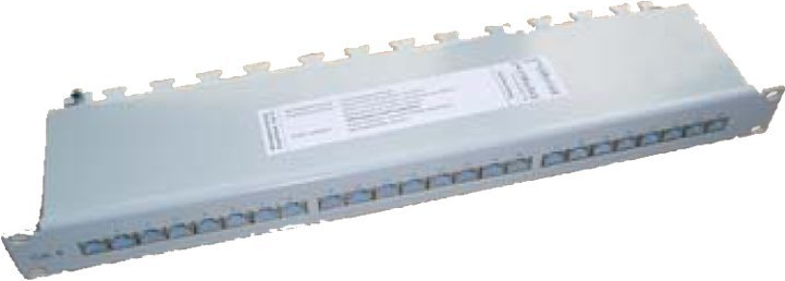 SETEC SeSix Design L6 - Patch Panel - RJ-45 X 24 - Hellgrau, RAL 7035 - 1U - 48.3 Cm (19)