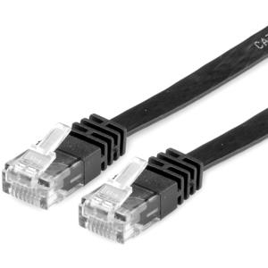VALUE - Netzwerkkabel - RJ-45 (M) Bis RJ-45 (M) - 5 M - UTP - CAT 6a - Halogenfrei, Geformt, Flach - Schwarz (21.99.0825)