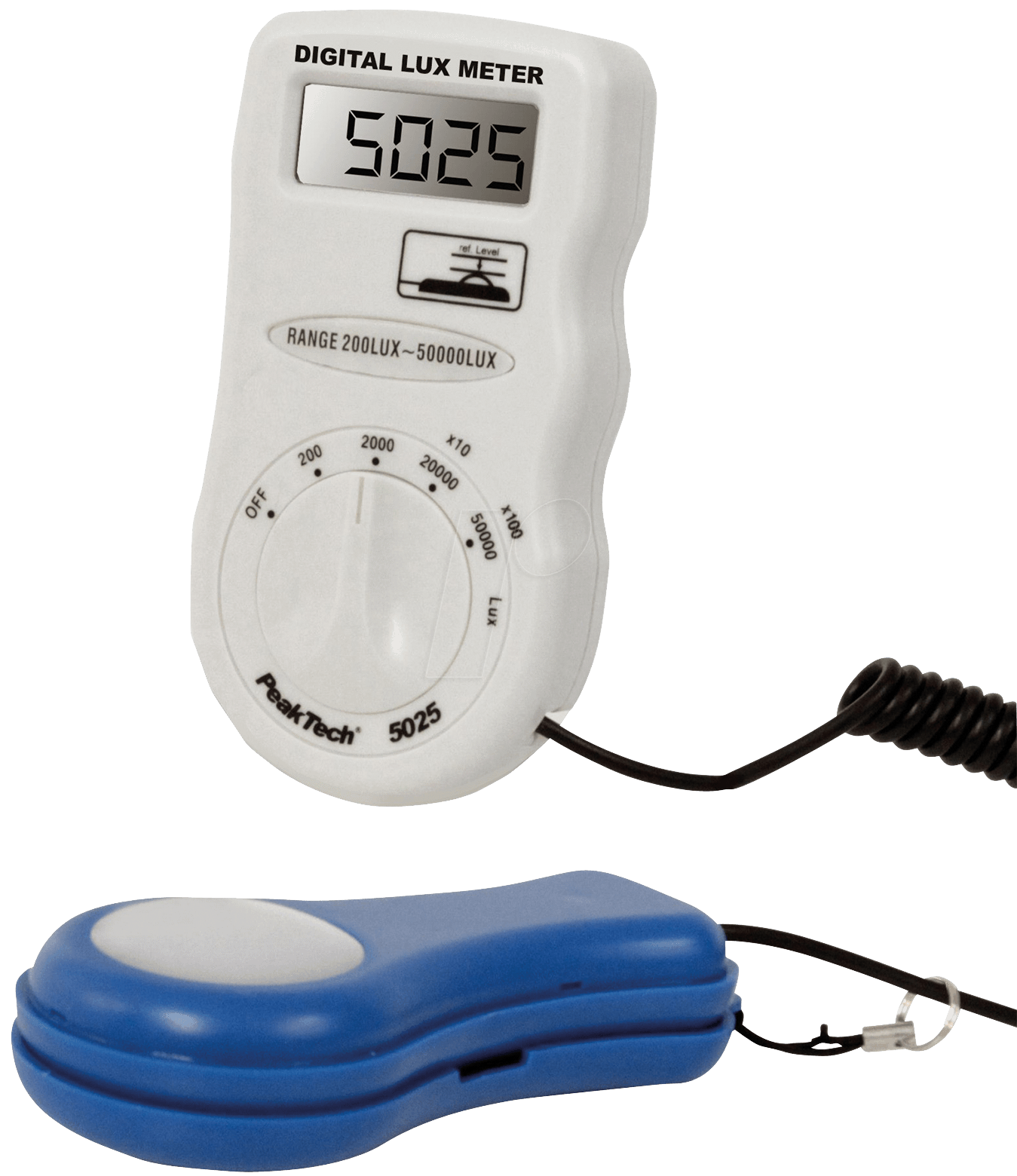 PeakTech P5025 Light Meter, 200lx to 50000lx, 5 %