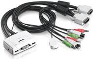 TRENDnet TK-CD10 10 Ft. DVI-I  USB and Audio KVM Cable Kit
