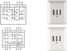 Shiverpeaks BASIC-S TAE Anschlussdose - Aufputz, Perlweiß 3 X 6 NFN, Aufputzinstallation, Zum Anschluss Zweier Neben- (BS74040)