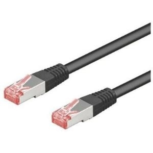 Wentronic Goobay CAT 6 Patchkabel, S/FTP (PiMF), Schwarz, 5 M - CCA Kupfergemisch (95518)