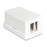 DeLOCK Keystone Surface Mounted Box - Gehäuse Mit Modularen Einsätzen - Weiß - 1 Anschluss (86226)