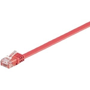 Wentronic Goobay - Netzwerkkabel - RJ-45 (M) Bis RJ-45 (M) - 3,0m - UTP - CAT 6 - Geformt, Flach - Rot (96418)