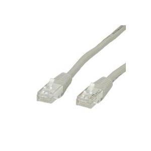 Value 21.99.0901 RJ45 Network Cable CAT 6 U/UTP Grey 1m 1-1 Wired