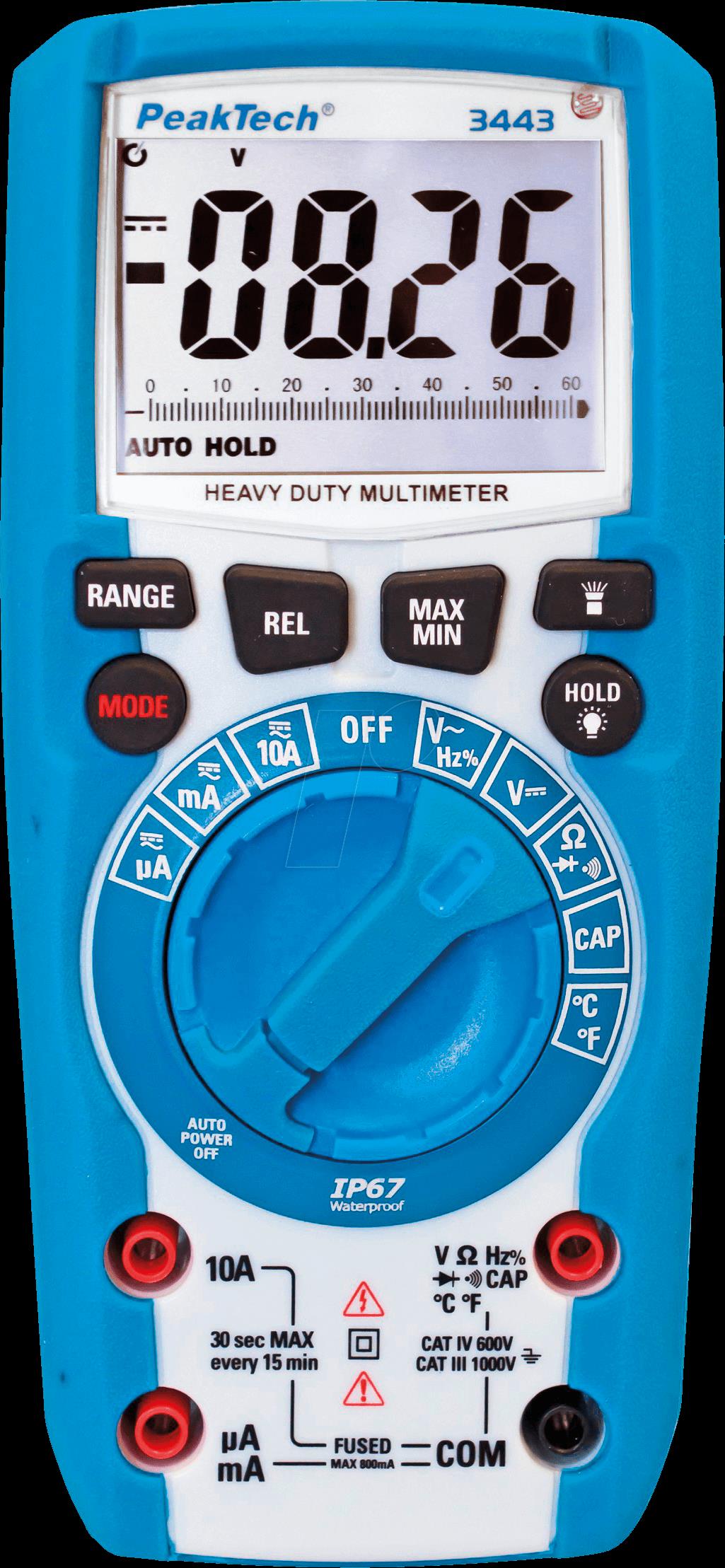 3443 - Multimeter Digital 6000 Counts IP67 (P 3443)