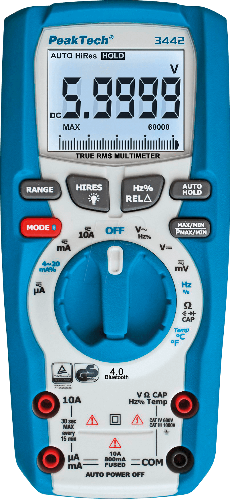 3442 - Multimeter Digital 60000 Counts TRMS Bluetooth (P 3442)