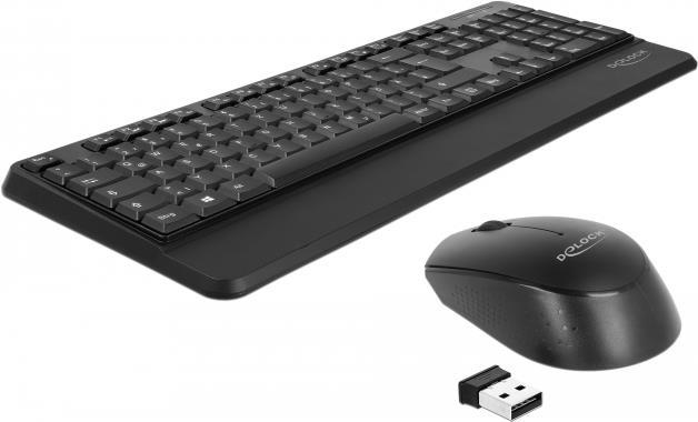 DeLOCK 12674 Tastatur RF Wireless QWERTZ Deutsch Schwarz (12674)