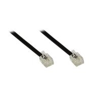 Good Connections - RJ11 Western Verbindungskabel - 6p4c - RJ-11 (M) - RJ-11 (M) - 3 M - Schwarz (TAA-03)